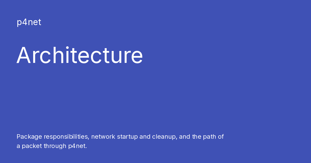 Architecture - p4net