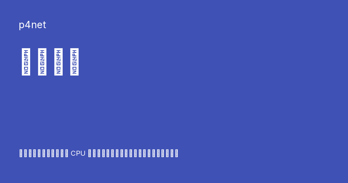 性能特征 - p4net